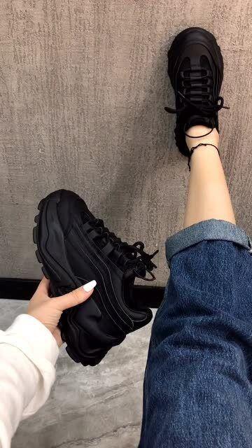 交叉绑带网红老爹鞋视频