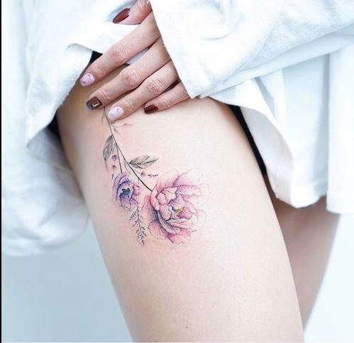 哪位女网红左大腿有纹身